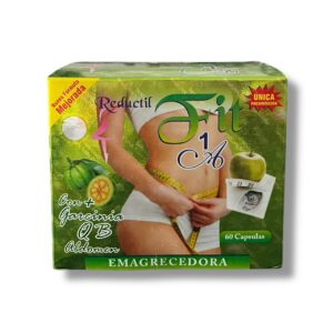 Reductil Fit World Natural 60 Cápsulas – Reductor Natural para Control de Peso y Grasa Abdominal